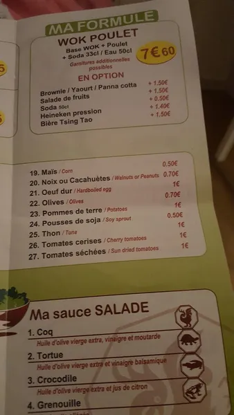 menu 1 of My Wok Chalon