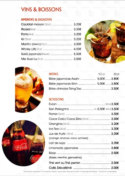 menu 1 of TOYO SUSHI