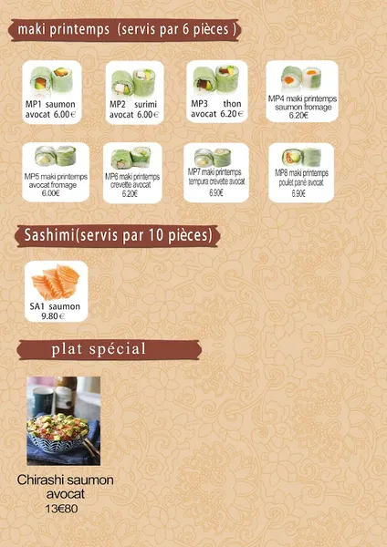 menu 2 of Kouunn Sushi