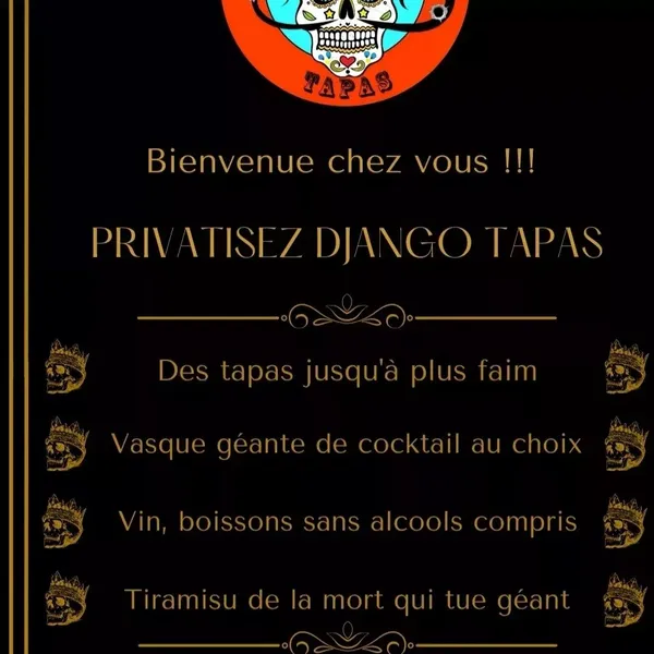 menu 1 of Django tapas plan de cuques