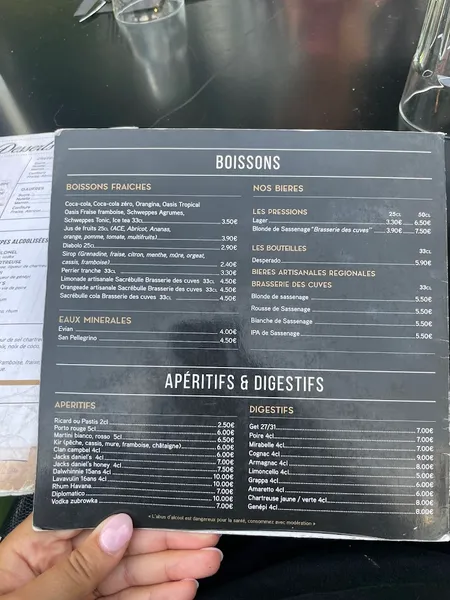 menu 1 of Doppio pizzeria sassenage