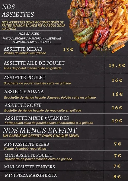 menu 1 of RESTAURANT MEVLANA 63