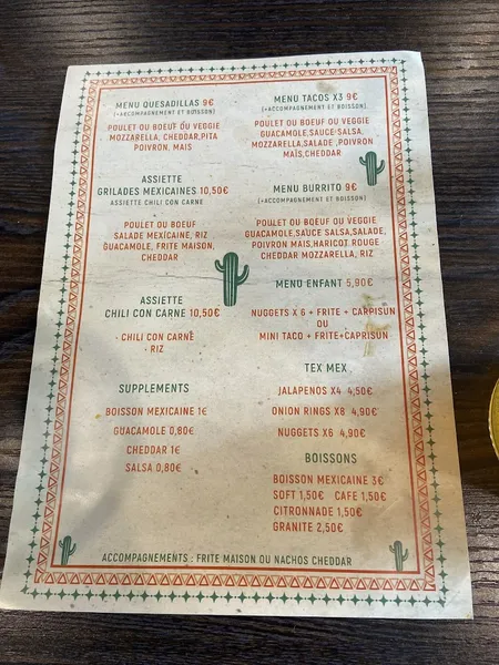 menu 0 of So Mexico