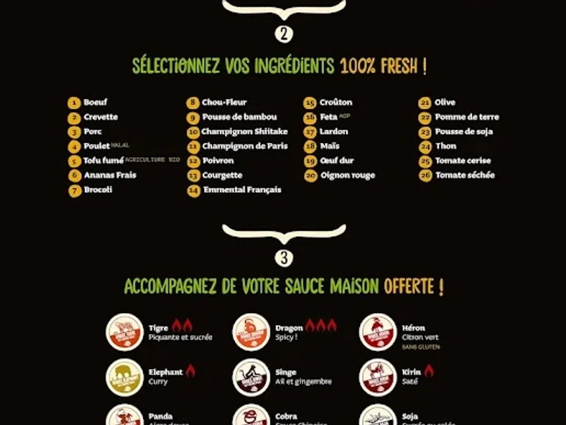 menu 0 of MY WOK Dijon Cap Nord IKEA
