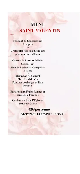menu 1 of Raisin Gourmand