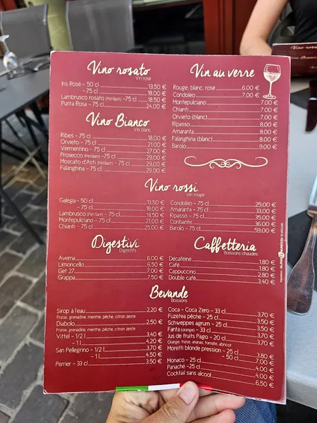 menu 1 of La Dolce Vita