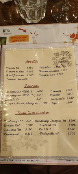 menu 2 of Au Petit Jurassien