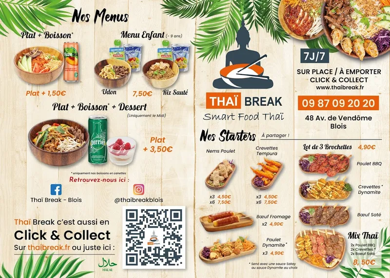 menu 1 of Thaï Break - Angers