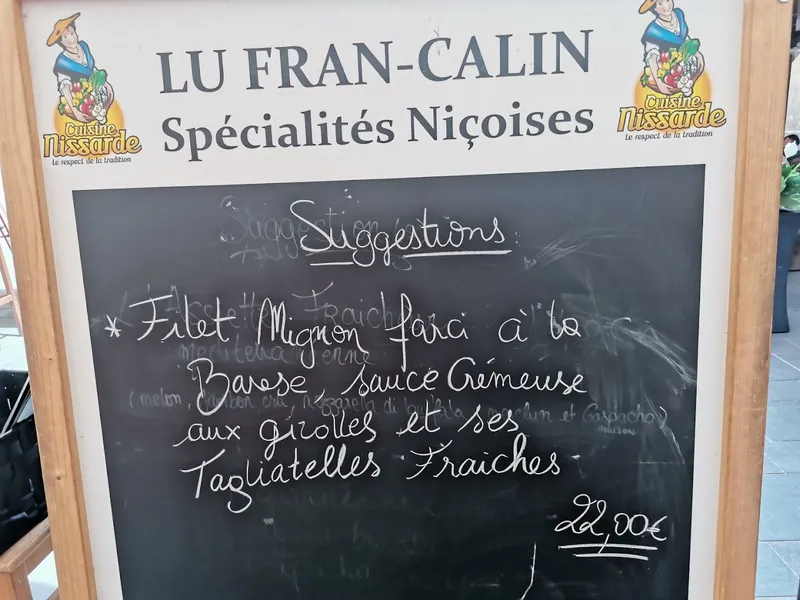 menu 2 of Lu Fran Calin
