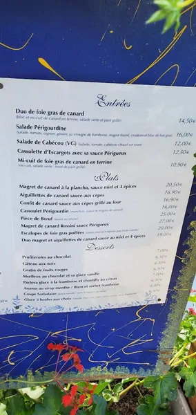 menu 0 of Auberge la Ferme du Brusquand