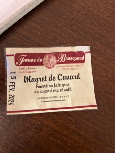 menu 1 of Auberge la Ferme du Brusquand