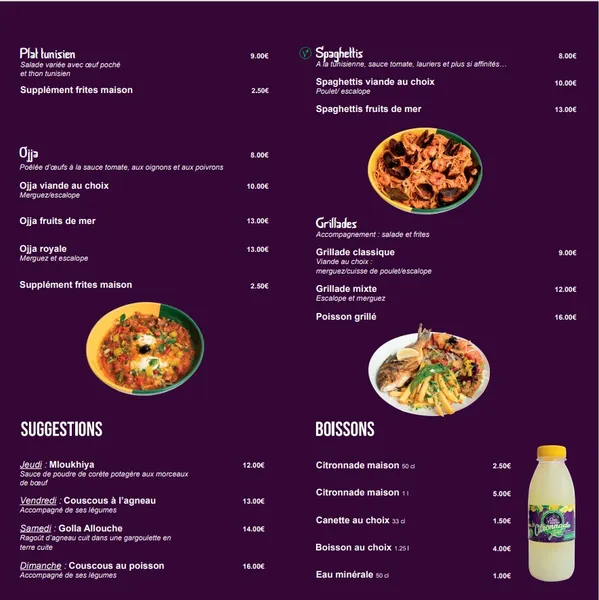 menu 0 of Chez Yassine
