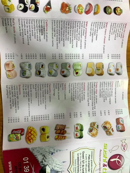 menu 0 of Sushi & Thaï