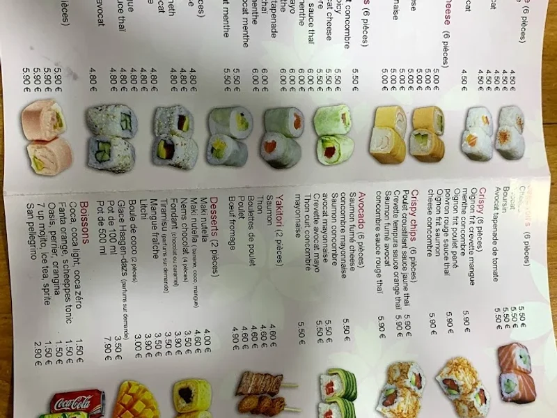 menu 0 of Sushi & Thaï