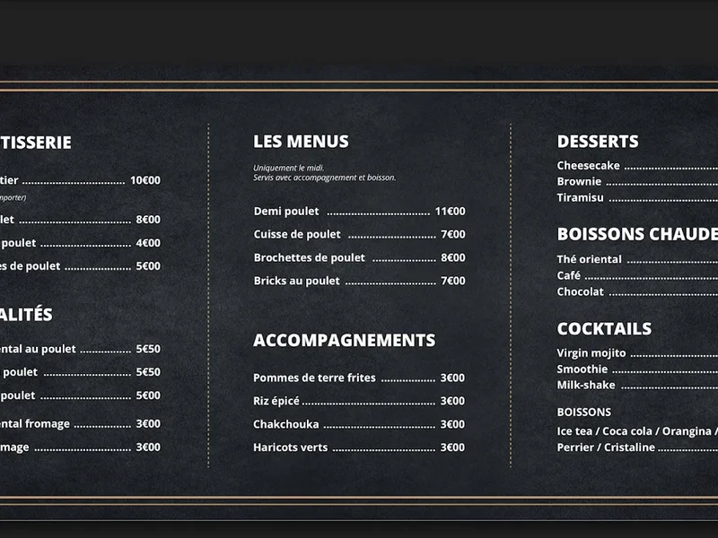 menu 0 of LISA ROAST