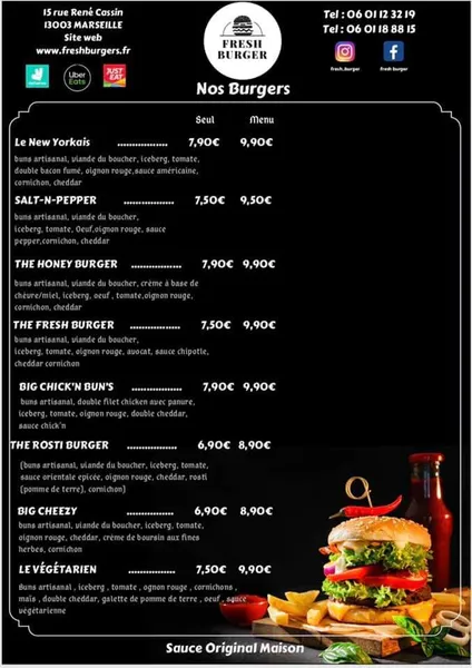 menu 0 of Fresh Burger