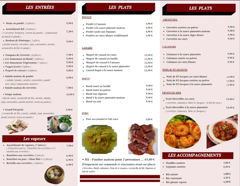 menu 0 of Jardin D'asie