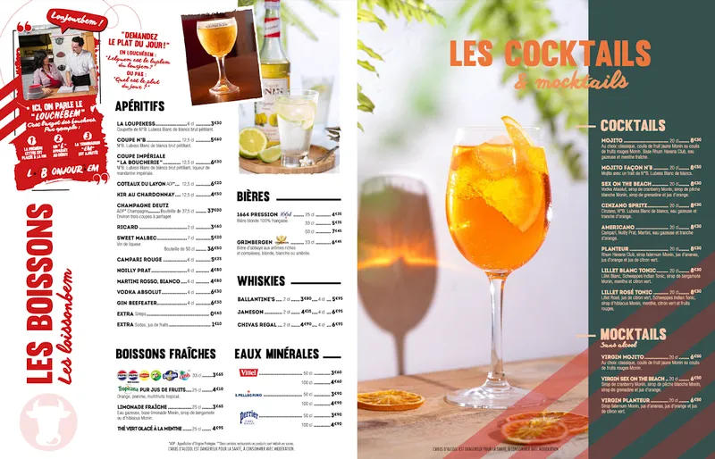 menu 2 of Restaurant La Boucherie