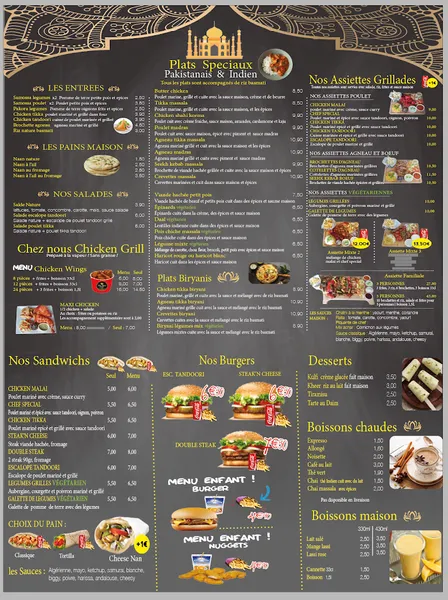 menu 1 of Chez Nous Grillades