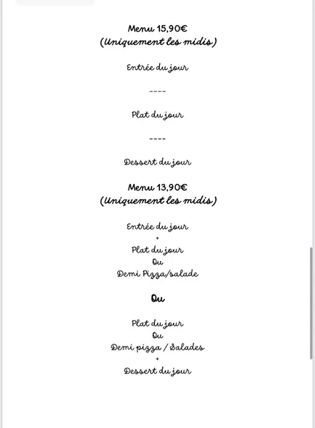 menu 1 of Le Pourkoi Pas