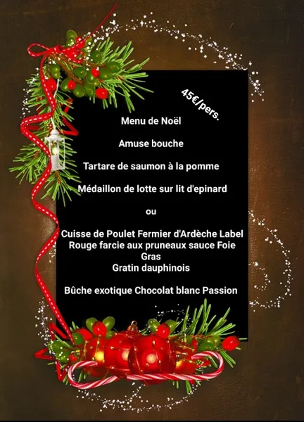 menu 0 of L'écluse Restaurant