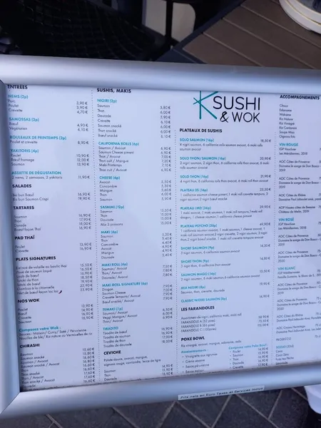 menu 0 of KSushi Nice St Isidore