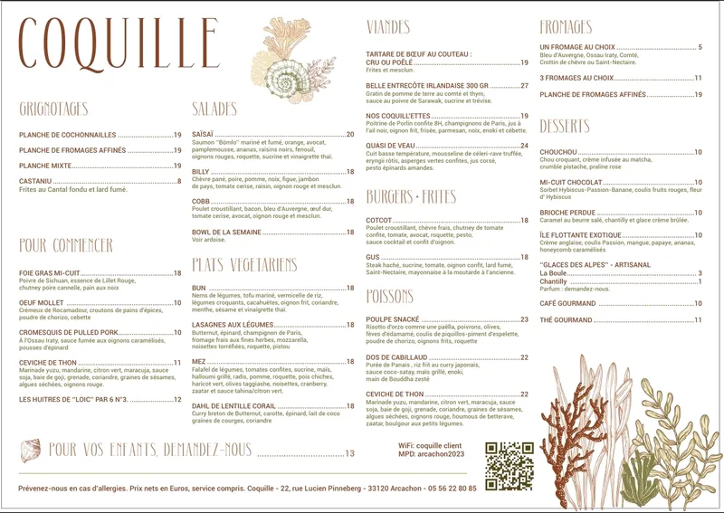 menu 0 of COQUILLE