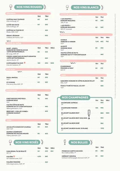 menu 0 of Restaurant L'ESTAMINET de la ferme aux oies