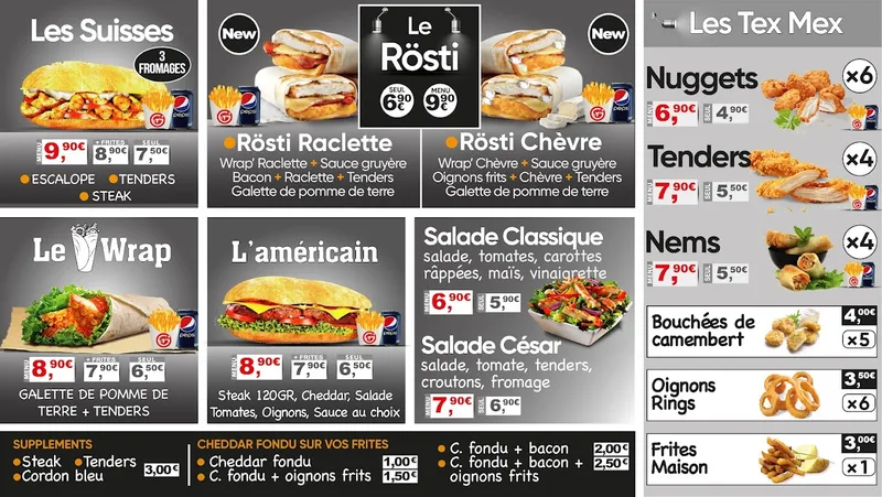 menu 2 of Grillade Et Tacos
