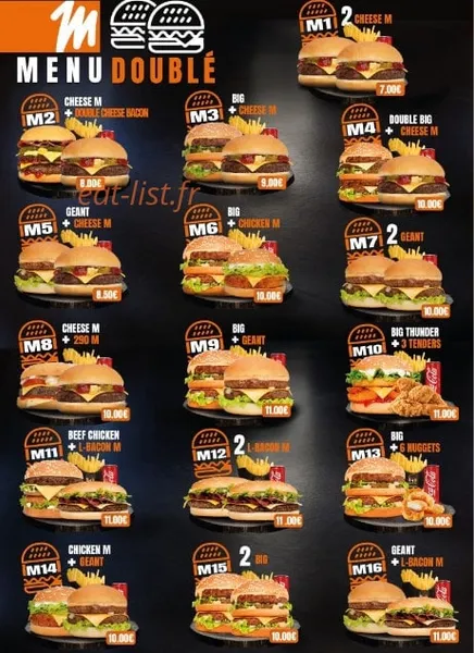 menu 0 of Big M