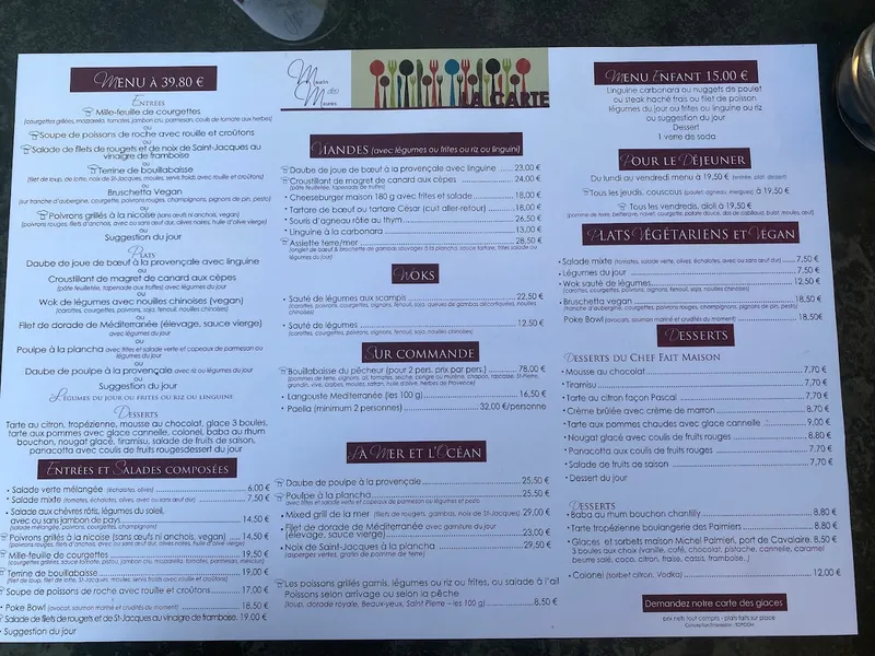 menu 0 of Restaurant Maurin des Maures