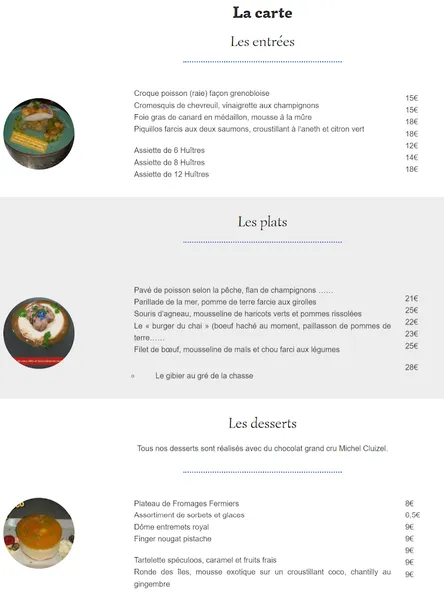 menu 0 of Le Chai De Fages