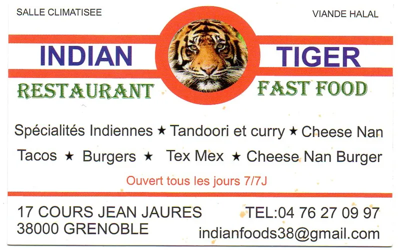menu 1 of Indian Tiger Fast Food