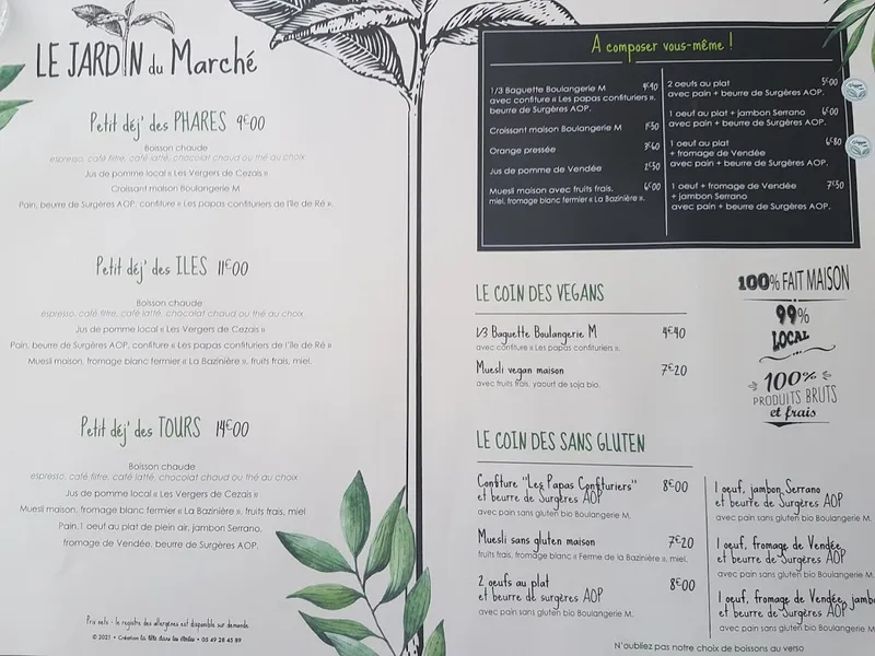 menu 0 of LE JARDIN DU MARCHÉ