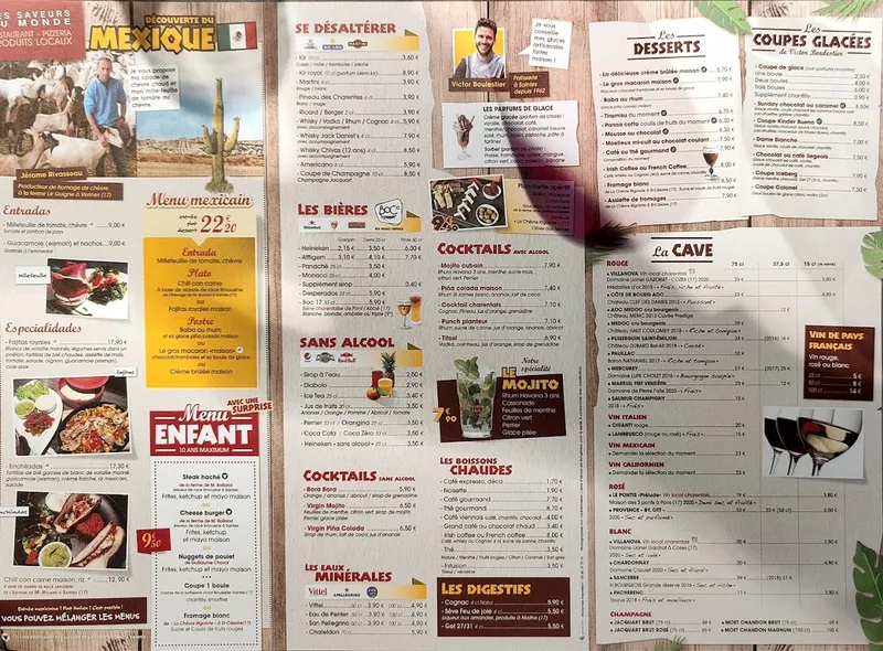 menu 0 of Les Saveurs du Monde