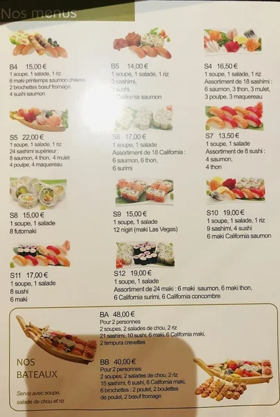 menu 0 of Hoki Sushi