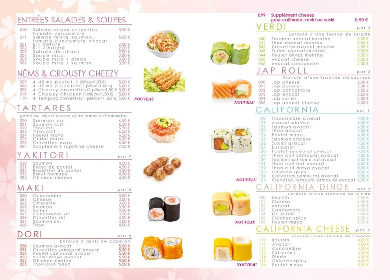 menu 0 of Sushi Time's