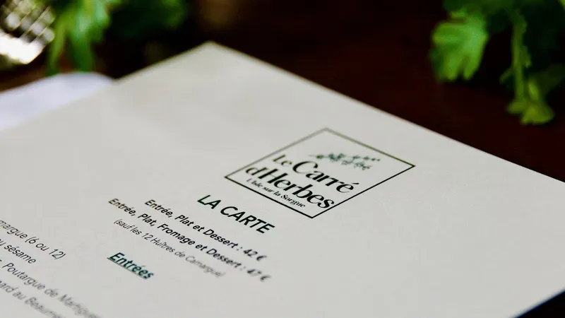 menu 1 of Le Carré d'Herbes