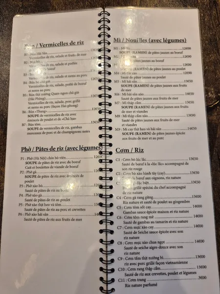 menu 0 of Quan Ngon