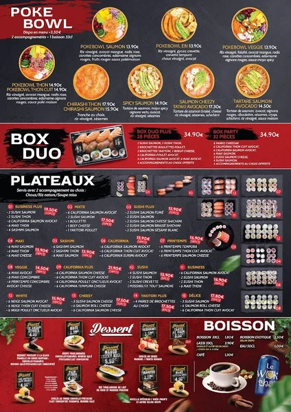 menu 1 of Le Wok Thaï