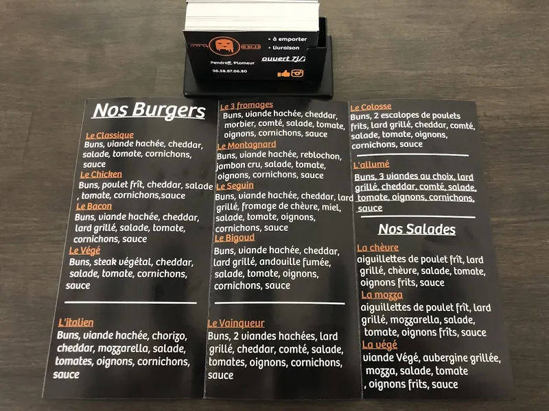 menu 0 of O'Buns Burger