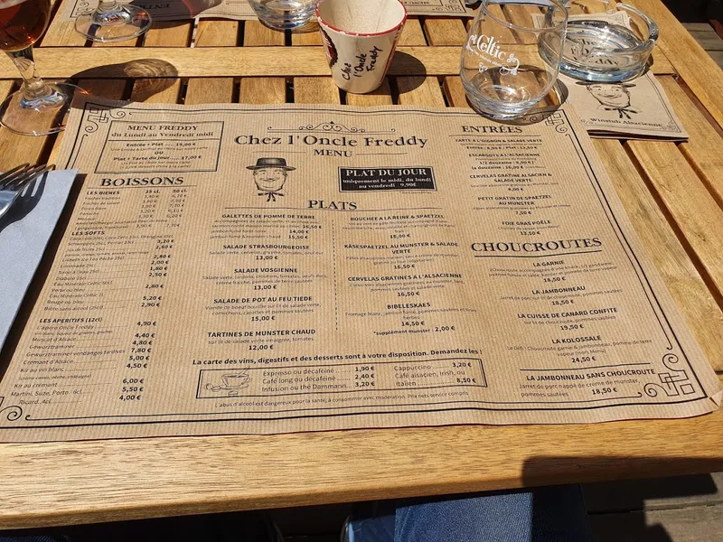 menu 0 of Chez l’Oncle Freddy