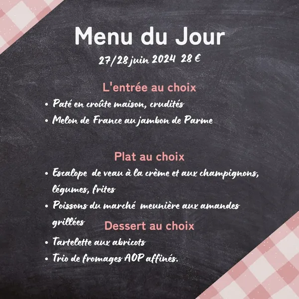 menu 1 of Restaurant Au Vieux Moulin - Alte Mühle