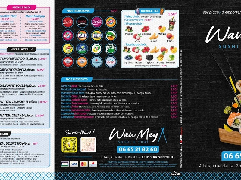 menu 1 of Wan Mey