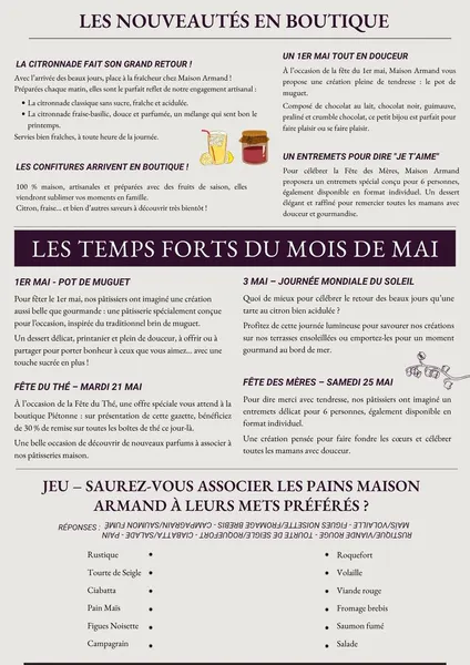 menu 0 of Maison Armand - Pâtisserie Boulangerie Nice Piétonne