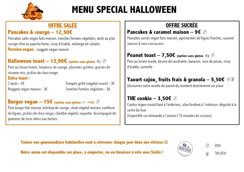 menu 2 of FIT & GOURMANDE - Restaurant & traiteur