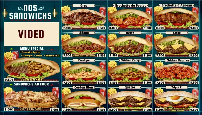 menu 0 of O’CLOS KEBAB EAUBONNE SOISY