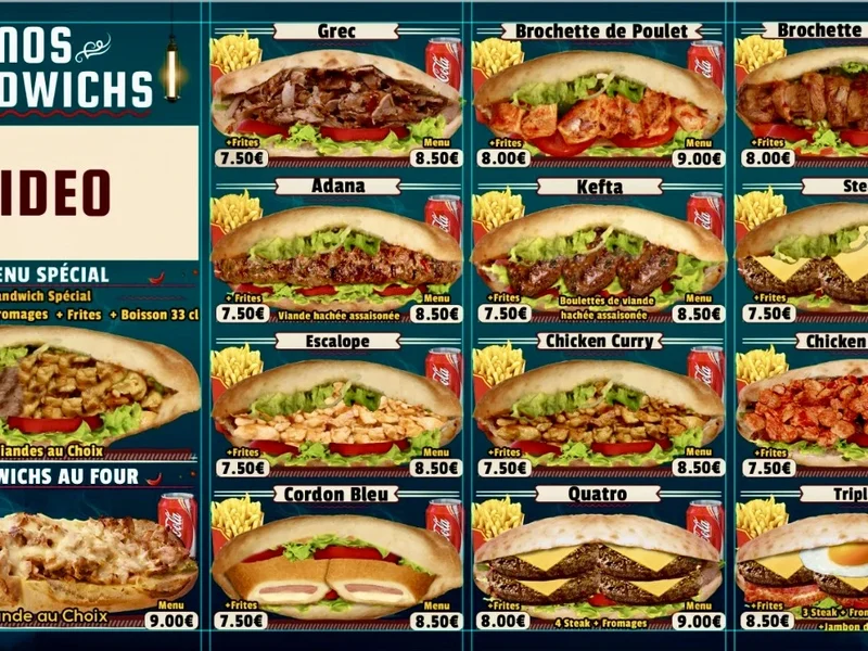 menu 0 of O’CLOS KEBAB EAUBONNE SOISY