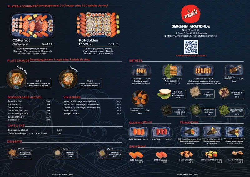 menu 0 of Ô Wasabi Grenoble