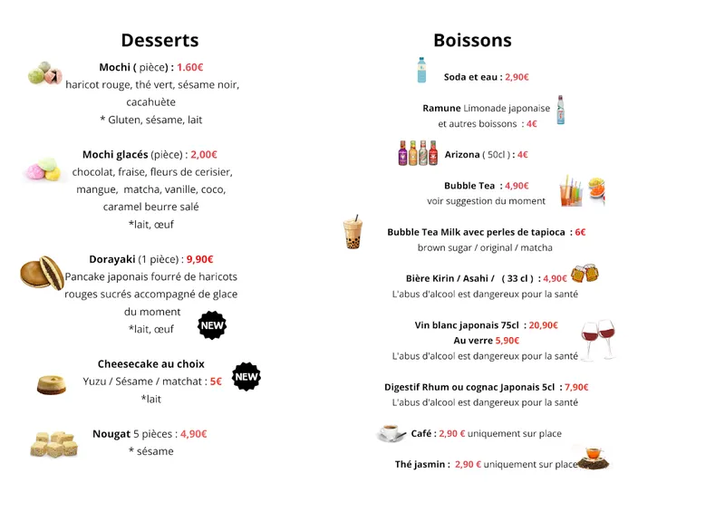 menu 1 of SUSHI LAUV KINGERSHEIM